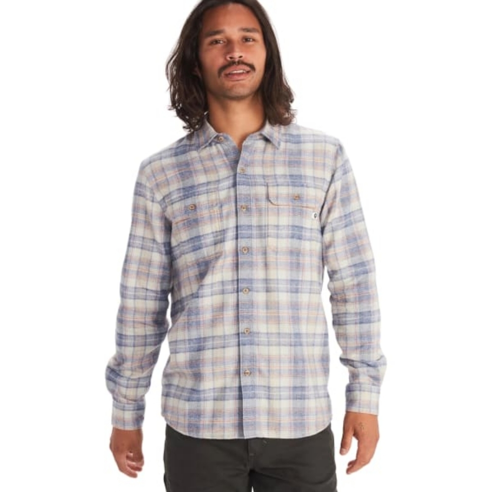 MARMOT Men's Fairfax Heathered Midweight Flannel in Sandbar Large